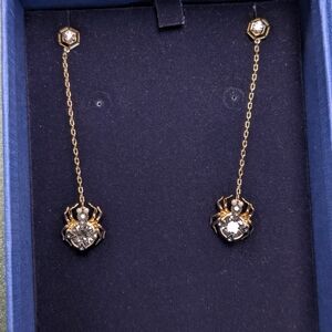 Swarovski Crystal Dangle Spider Earrings